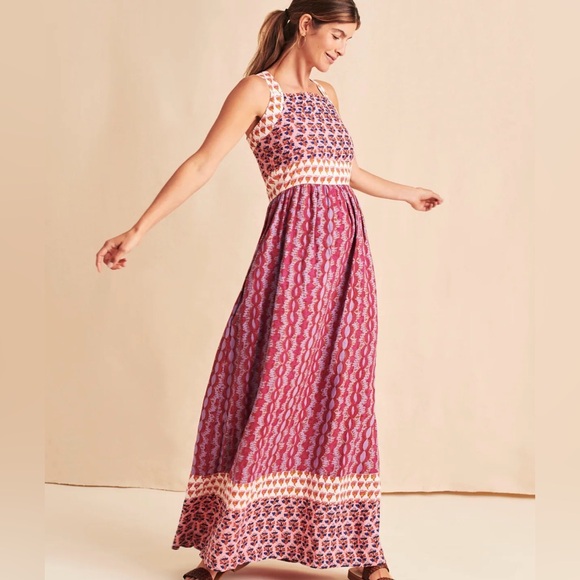 Faherty Women's Gracie Maxi Dress in Bali Bloom - Picture 3 of 16